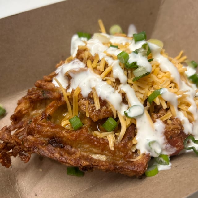 Chili Cheese Tot Waffle.
